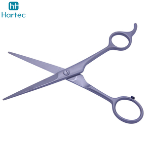 Ciseaux professionnels en acier trempé à prix de gros avec manche lavande et lame longue pour la coupe de cheveux en salon de coiffure - Product Image 4