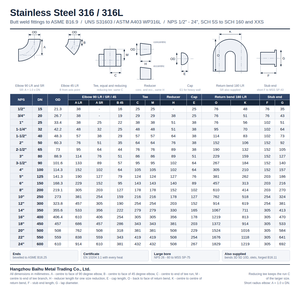 <span class=keywords><strong>Coude</strong></span> à long <span class=keywords><strong>rayon</strong></span> 3D <span class=keywords><strong>5D</strong></span> 10D en <span class=keywords><strong>acier</strong></span> inoxydable ASTM A403 WP316 WP316L, courbure par induction, conforme ASME B16.49 pour l'industrie chimique - Product Image 3