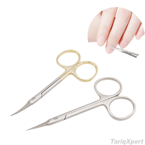 Ciseaux à ongles professionnels de haute qualité, durables, ciseaux à cuticules courbés, tranchants, en acier inoxydable et plastique, pour manucure et beauté - Product Image 5