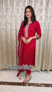 Premium Vichitra Silk Embroidered <b>Sequin</b> Kurta <b>Pant</b> Set with Matching Dupatta Women's Ethnic Wear Export Quality - Product Image 2