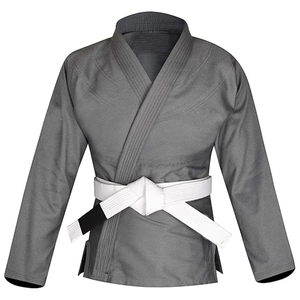 Kimono de Jiu-Jitsu Brésilien (BJJ) et de Judo pour Homme, Gris, 100% Coton Respirant, Coupe Classique, Taille Adulte, Tenue d'Arts Martiaux Une Pièce - Product Image 6