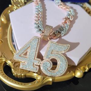 Colgante de Lujo de Moissanita en Plata y Oro, Corte Brillante, Joyería de Moda, Regalo para Uso Diario - Product Image 1