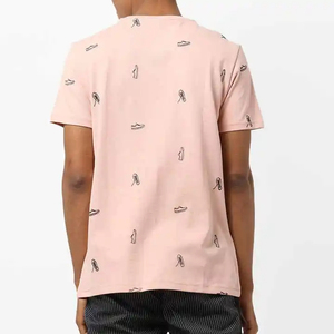 T-shirt formel rose à manches courtes pour homme avec imprimé laser pieuvre, col rond, coupe classique, en jersey polyester/coton, séchage rapide - Product Image 2