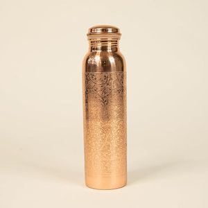 Copper Vacuum Flask Traditional Chinese Design Insulated Water <b>Bottle</b> for Outdoor Use Hiking <b>Drinking</b> 12-24 Hours Thermal - Product Image 1