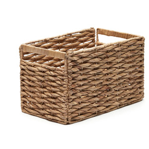 High Quality Water Hyacinth Basket, Hand Woven <b>Storage</b> Hamper With Handle Custom Handcrafted Home Decor From Vietnam - Product Image 3