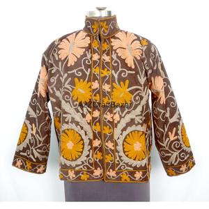 เสื้อแจ็คเก็ตปักลาย A2ZCraftBazar สำหรับผู้หญิง เป็นมิตรกับสิ่งแวดล้อม แห้งเร็ว ระบายอากาศได้ดี ซับในผ้าฝ้าย แขนยาว - Product Image 1
