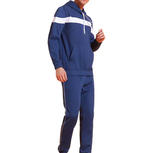 Ensemble de survêtement respirant pour homme, coupe ajustée, en coton, 2 pièces, avec fermeture éclair frontale, idéal pour le sport et les loisirs en hiver - Product Image 4