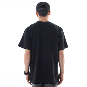 Men's <b>White</b> <b>V</b>-<b>Neck</b> Short Sleeve <b>T</b>-<b>Shirt</b> Front Logo Print Regular Fit Casual Woven Cotton Breathable Quick Dry Eco-Friendly - Product Image 6