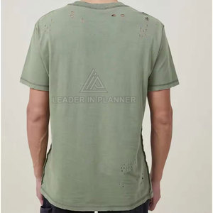 Camiseta Desgastada de Alta Calidad, Diseño OEM, Camiseta de Algodón Desgastada Hecha en Pakistán - Product Image 2