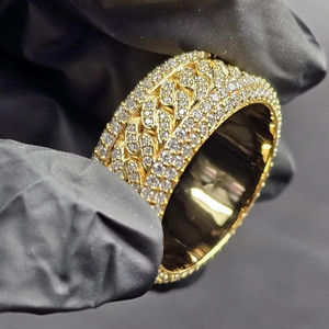 Bague Champion Hip Hop Queensun en Argent S925 10K 18K avec Incrustation de Diamants Moissanite VVS Bijoux de Luxe - Product Image 2