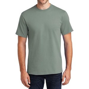 T-shirt unisexe homme à col rond, coupe ample, 100% coton épais, anti-boulochage, avec logo brodé sur l'avant, personnalisable, marque privée - Product Image 5