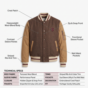 Chaqueta Varsity de Lana Personalizada para Hombre, Mangas de Cuero, Parche de Chenille, Chaqueta Bomber Letterman, Abrigo de Béisbol Estilo Urbano OEM, Proveedor 3XL - Product Image 5