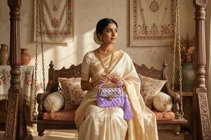 Crochet Metallic Purse Handmade Purse Ethnic Stylish Pearl Two Straps Purse Boho Shoulder Bag Cotton <b>Cord</b> Weaving - Product Image 3