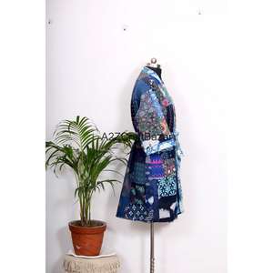 Robe kimono en coton à imprimé floral de luxe pour femmes, avec manches trois quarts, tissu doux et respirant pour l'hiver - Product Image 5