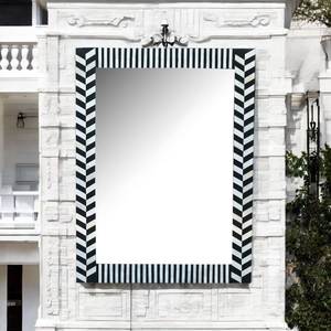 Contemporary Decorative Bone Inlay <b>Mirror</b> <b>Frame</b> Featuring Luxury Design And Elegant Detailing - Product Image 1