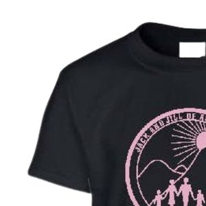 Camiseta Negra de Manga Corta con Cuello Redondo y Estampado Gráfico Rosa, Ropa Casual para el Día a Día, Cómoda, Unisex - Product Image 4