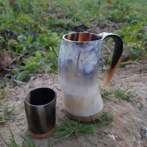 ZNZ CRAFT ZNZ-HM-305 Tasse à bière et à vin en corne de buffle écologique style Viking, tasses à café personnalisées en corne, prix bas pour les fêtes - Product Image 2