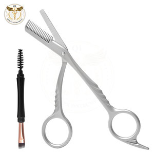 Tijeras para Cejas de Punta Fina Curvadas de Diseño Personalizado, Herramienta de Acero Inoxidable Ligera para el Cuidado de la Belleza para Mujeres - Product Image 1