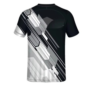 เสื้อยืดโพลีเอสเตอร์แบบซับลิเมชั่นพร้อมพิมพ์โลโก้ตามสั่ง สำหรับชุดกีฬา แบรนด์เสื้อผ้าทีม และการผลิตชุดยูนิฟอร์มกีฬา - Product Image 3