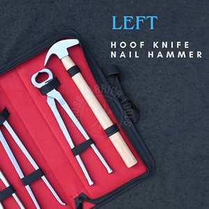 Kit de herramientas de herrador con estuche, martillo de calzado con mango de madera, extractor de herraduras, extractor de clavos y alicates para pezuñas de 12 pulgadas - Product Image 4