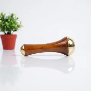 Varita Kansa de madera de excelente calidad, quemador de incienso de doble cara, herramienta de desintoxicación y esculpido para contorno facial y ocular, varita Kansa de bronce. - Product Image 4