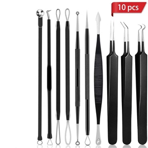 Professional 9 Pcs Stainless Steel <b>Blackhead</b> Acne Remover Tool Kit Custom Logo Facial Pore Cleaner Extraction Set - Product Image 1