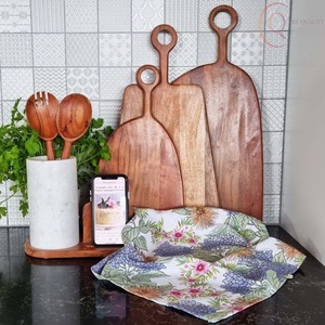 Planche à découper en bois au design moderne pour la cuisine, surface lisse, entretien facile, antibactérienne, passe au lave-vaisselle - Product Image 5