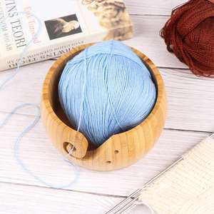 Cuenco de Hilo de Madera Hecho a Mano en India, Diseño Personalizado, Alta Calidad, Exquisito, Ecológico, Organizador para Tejer a Mano - Product Image 6