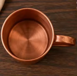 Custom 16oz 100% Pure Copper Mug Brass Handle Drinkware Hammered Moscow Mule <b>Beer</b> Copper Stainless Steel <b>Beer</b> Cup - Product Image 2