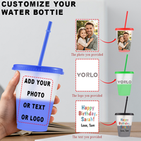 Gobelets personnalisés réutilisables de 16 oz qui changent de couleur, logo personnalisé, nouveau gobelet en plastique pour l'été, pour les fêtes