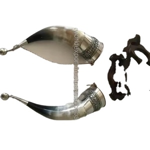 American Style Solid Pattern <b>Drinking</b> Horn Ox Buffalo Design Horn Mug with <b>Stand</b> for Business Gifts Falak World Export - Product Image 1