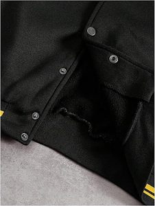 High Quality Men's Varsity Jackets Thin Stand Collar Light Weight Winter Wool Body Leather Sleeve Best Design Plain Fabric Front - Product Image 5