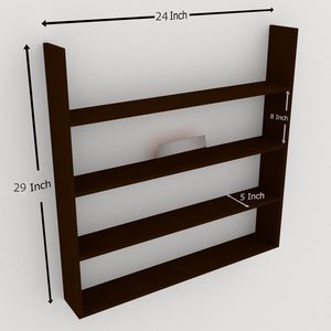 Étagère rectangulaire en bois minimaliste Madera Finekraft, à fixer au mur, décoration de meubles pour la cuisine, facile à déplacer, durable, utilisation en intérieur - Product Image 3
