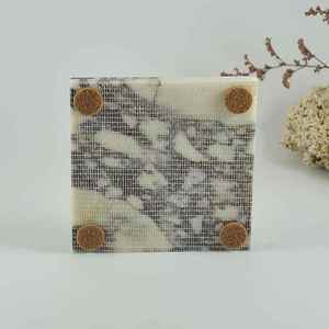 Stylish Calacatta Viola <b>Marble</b> <b>Coasters</b> Handmade Natural Stone Design Drink <b>Coaster</b> Set for Coffee Cups Luxury Home Decor - Product Image 3