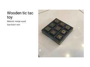 Jeu de Tic Tac Toe en bois éducatif pour enfants en gros avec logo personnalisé - Table d'activités d'apprentissage écologique - Product Image 6