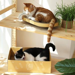 Durable Oval Cat Scratch Bed, Round Cat Scratching Board with Large Kitten Scratcher Box for Indoor Cat, Couch <b>Sofa</b> Furniture - Product Image 5