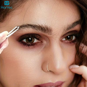 Ensemble de pinces à épiler de précision en acier inoxydable, pour le modelage des sourcils et l'élimination des poils incarnés, avec pointes inclinées et courbées - Product Image 6