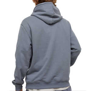 เสื้อฮู้ดซิปผู้ชายสีเบจ ทรงปกติ สีพื้น มีกระเป๋า ดีไซน์ลำลอง ผ้าถัก ใส่ได้ในฤดูใบไม้ร่วง - Product Image 3