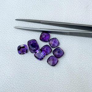 Natural Amethyst <b>Cushion</b> 5mm to 8mm Faceted Gemstone High Quality Natural Vivid <b>Purple</b> Loose African Amethyst Gemstone Jewelry - Product Image 1