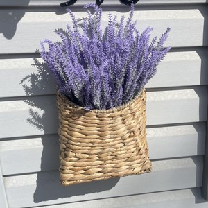Cesta Colgante de Jacinto de Agua para Pared, Cesta Tejida Multiusos para Puerta Principal, Hogar, Jardín, Despensa, Decoración Rústica de Granja - Product Image 6