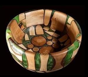 Tazón de Resina Epoxi y Madera Hecho a Mano, Ecológico, Libre de BPA, con Madera Dura Real y Resina Premium para una Mesa de Comedor Elegante - Product Image 4