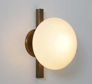 Modern Brass <b>Wall</b> <b>Sconce</b> Round Minimalist Indoor <b>Lighting</b> Fixture Living Room Home Decor - Product Image 2