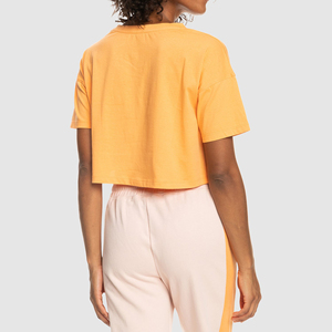 Wholesale Custom Made Women's Summer Eco-Friendly Breathable 100% Cotton Short Sleeve Crop <b>Top</b> T-Shirts Custom Logo Anti-Wrinkle - Product Image 2