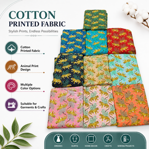 Tela de Algodón Estampada con Patrón de Leopardo para Prendas, Vestidos, Kurtis, Textiles para el Hogar y Manualidades - Product Image 6