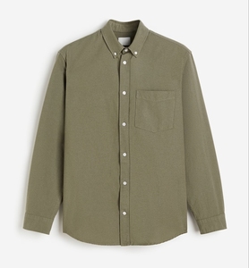 Men's Over Size 100% Cotton Poplin Casual Shirt Full Sleeve Turn-<b>down</b> Collar Solid Color Breathable Men's Autumn Wear Custom - Product Image 1