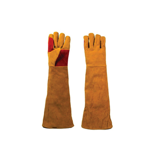 Holy Signs International HSI-1451 Heavy Duty Leather Welding <b>Gloves</b> Cotton Liner Heat Resistant Reinforced Palm <b>Long</b> Stick TIG - Product Image 6