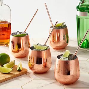 Gobelets en cuivre martelé avec sous-verres assortis, ensemble de vaisselle rustique écologique pour l'eau et les jus - Product Image 4