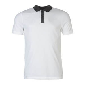 Nueva Camiseta Polo de Punto Grueso para Hombre, 100% Algodón, con Patrón Sólido, Manga Corta, Diseño Comprimido, Cómoda - Product Image 1