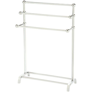 Toallero de Metal Blanco de Diseño Elegante, Estilo Mediterráneo, Decorativo, con Volutas, Independiente, para Baño - Product Image 5