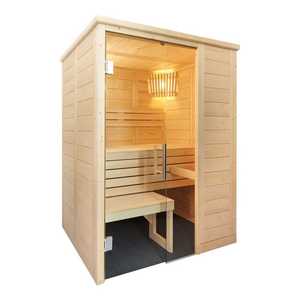 Nueva sauna interior de madera de tilo para 2 personas, modelo Alaska Mini, sauna tradicional para el hogar. - Product Image 3